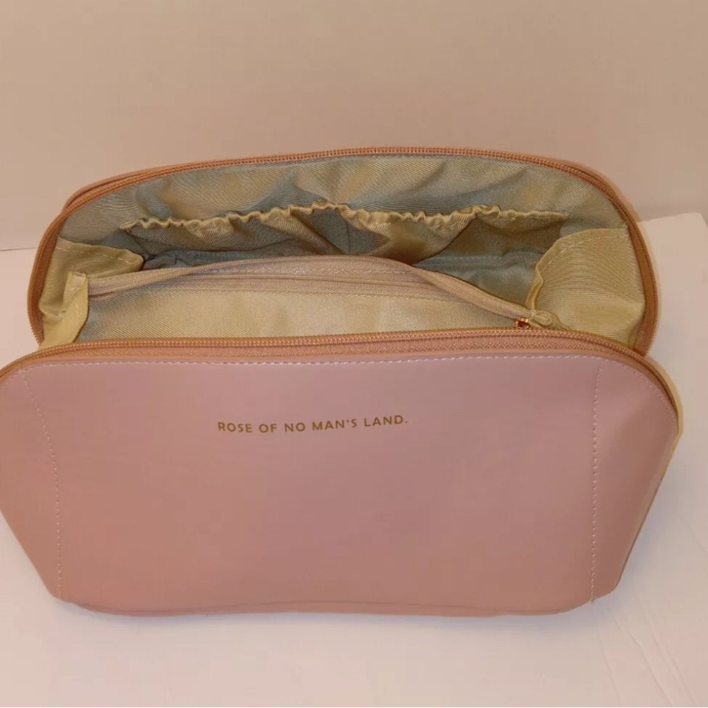 Rose of No Man's Land PINK Large Capacity Cosmetic Makeup Beauty Bag Pockets NWT - Picture 1 of 8